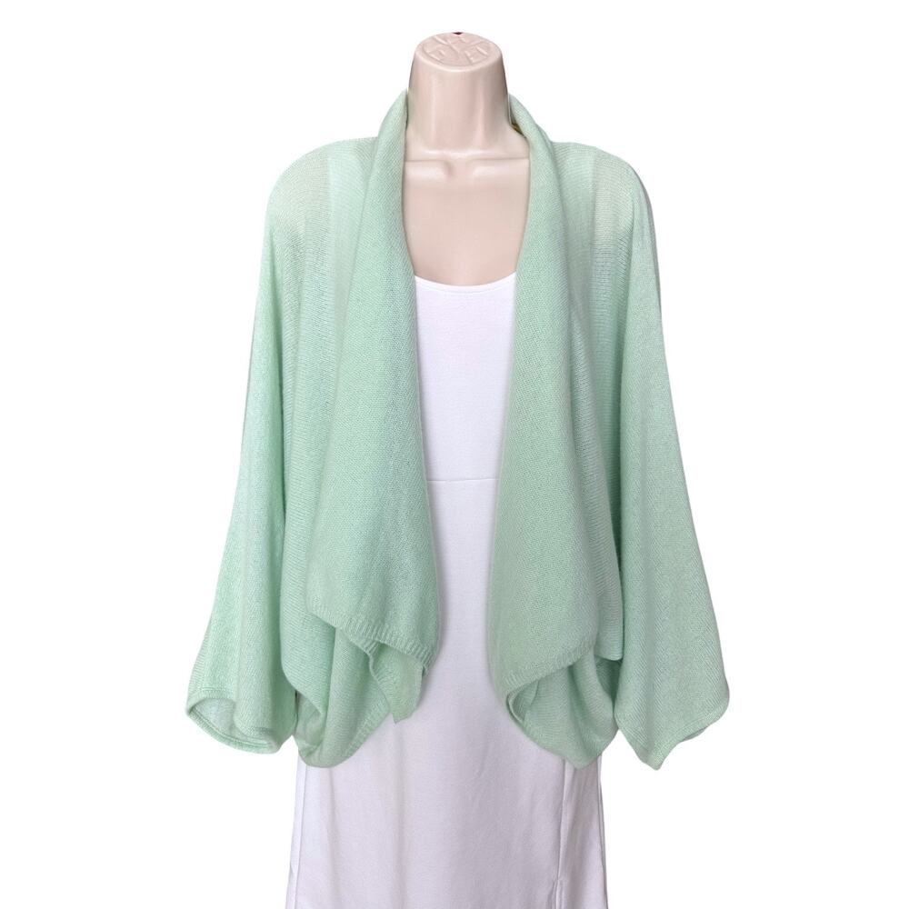 Minnie Rose Cashmere Oversized Open Cardigan, Size XS/S, Mint Green